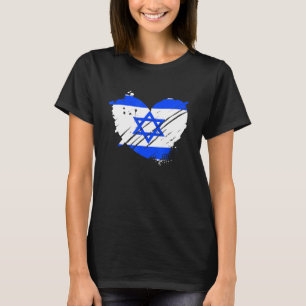T-shirt Israël Drapeau J'Aime Israël C'Est Dans Mon Adn Po
