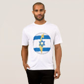 T-shirt Israel Flag and Map Blue Star of David Emblem (Devant entier)