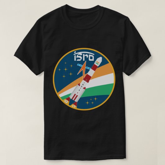 T-shirt ISRO Indian Space Research PSLV Rocket Space Desig (Design devant)