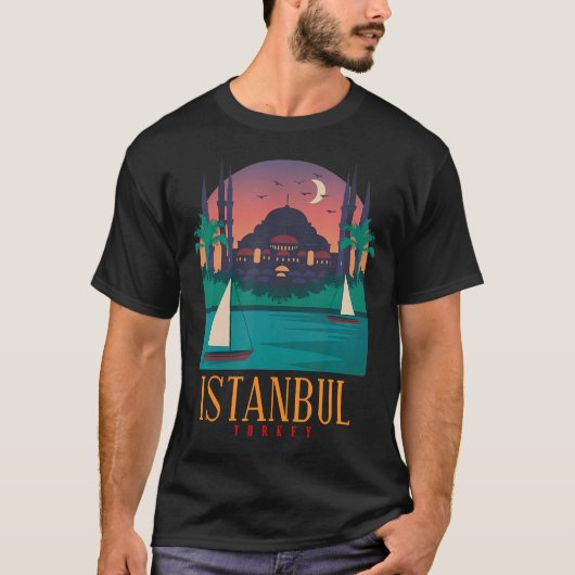 T-shirt Istanbul City - Turquie Skyline (Devant)