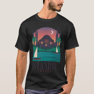 T-shirt Istanbul Turquie Skyline Silhouette Outline Sk