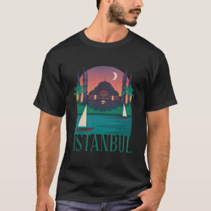 T-shirt Istanbul Turquie Skyline Silhouette Outline Sk