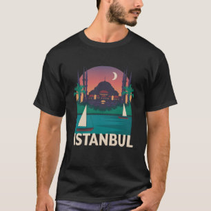 T-shirt Istanbul Turquie Skyline Silhouette Outline Sk