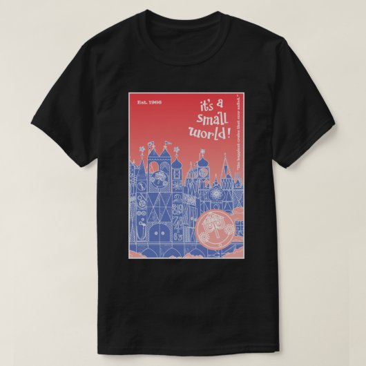 T-shirt It’s a Small World (pastel + periwinkle) Classic (Design devant)