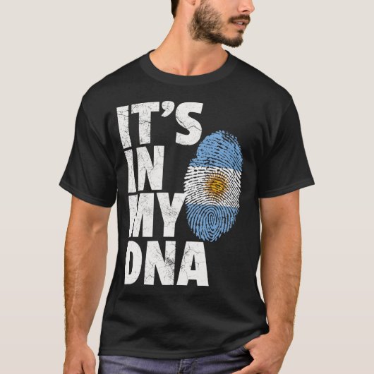 T-shirt IT_S DANS MON ADN Argentine Flag Pride National Co (Devant)