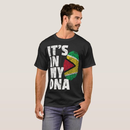 T-shirt IT_S DANS MON ADN Guyana Flag Pride National Count (Devant entier)