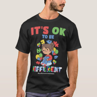 T-shirt It s Ok To Be Different Autistic Autism Awareness