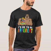 T-shirt It s Ok To Be Different Capybara Autism Awareness (Devant)