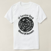 T-shirt IT Service Desk Wheel of Answer Don Information T (Design devant)