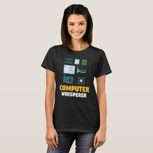 T-shirt IT Support  Computer Programmer  Computer Whispere (Devant entier)