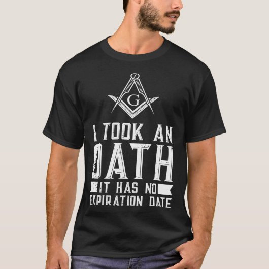 T-shirt It Took An Oath Masonic Master Square And Compass  (Devant)