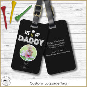 T-shirt It Up Daddy Custom Foto Vaderdag Zwart Bagagelabel