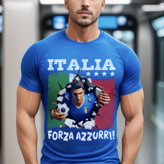 T-shirt Italia 3D Forza Azzurri