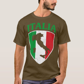 T-shirt Italia Drapeau Crest Italie Italie Famille