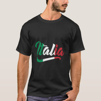 T-shirt Italia Drapeau Italie Italiano Patrimoine Famille 