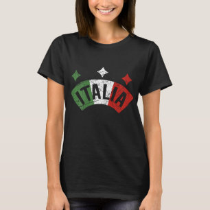 T-shirt Italia Drapeau Italien Distorsion Italie Famille