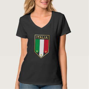 T-shirt Italia Graphic Fier Italien Drapeau Bouclier Itali