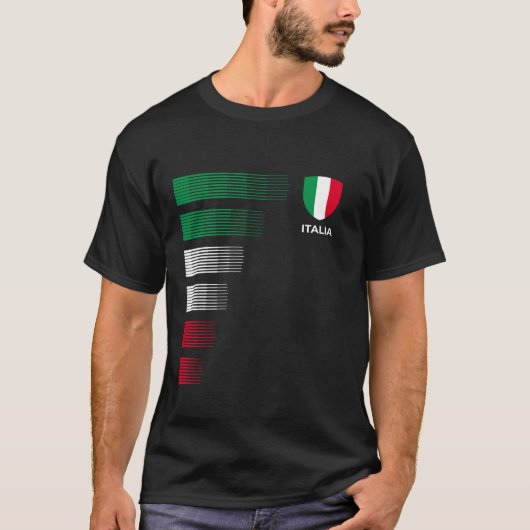 T-shirt Italia Italie Drapeau Emblème Italien Pride Ancêtr (Devant)