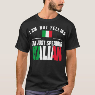 T-shirt Italia Je ne hurle pas Je ne parle qu'italien