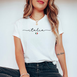 T-shirt Italia minimaliste Cute - Drapeau italien