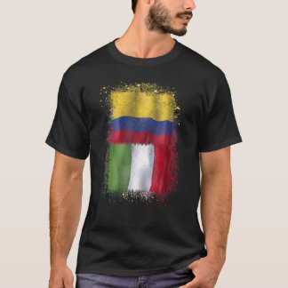T-shirt Italia Y Colombia Italien Colombien Love