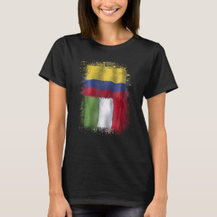 T-shirt Italia Y Colombia Italien Colombien Love