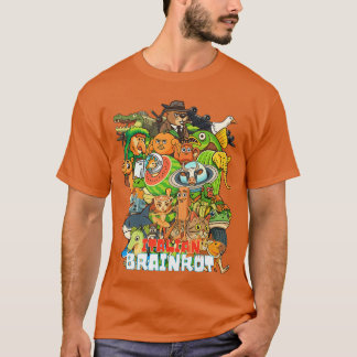 T-shirt Italian Brainrot CartoonStyle Viral Gen Z Meme Col