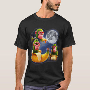 T-shirt Italian Brainrot Chimpanzini Bananini 3 Lune Étran