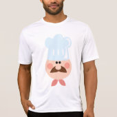 T-shirt Italian Chef Face with Mustache and Hat (Devant)