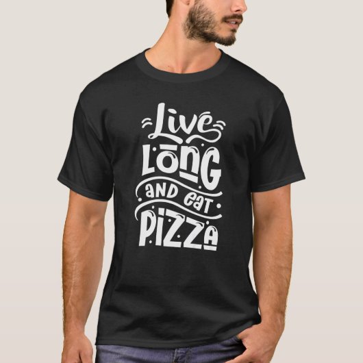T-shirt Italian Chef Pizza Maker Pizzeria Live And Eat Piz (Devant)