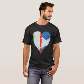 T-shirt Italian Scottish Flag Heart (Devant entier)