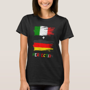 T-shirt Italie Allemagne Italien Allemand Drapeau Perfecti