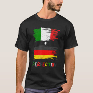 T-shirt Italie Allemagne Italien Allemand Drapeau Perfecti