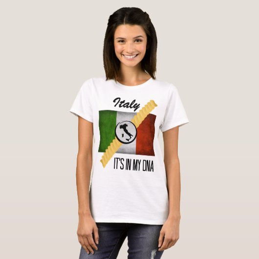 T-shirt Italie C'est dans mon ADN Ancestry drapeau italien (Devant entier)