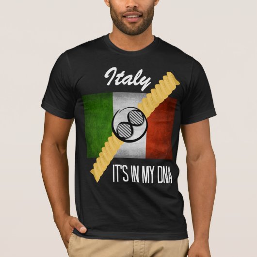 T-shirt Italie C'est dans mon ADN Molecule Drapeau Italien (Devant)