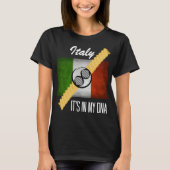 T-shirt Italie C'est dans mon ADN Molecule Drapeau Italien (Devant)