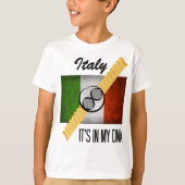 T-shirt Italie C'est dans mon ADN Molecule Drapeau Italien (Devant)