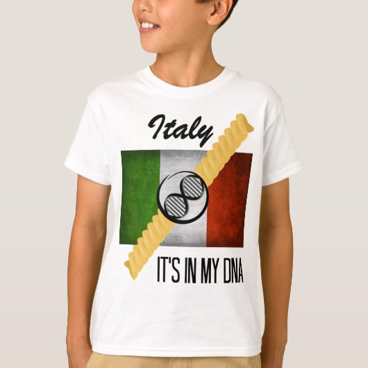 T-shirt Italie C'est dans mon ADN Molecule Drapeau Italien (Devant)