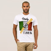 T-shirt Italie C'est dans mon ADN Molecule Drapeau Italien (Devant entier)