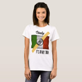 T-shirt Italie C'est dans mon ADN Molecule Drapeau Italien (Devant entier)