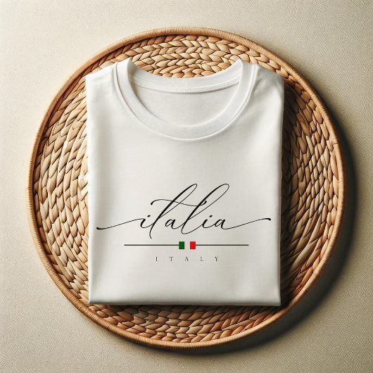 T-shirt Italie | Chemise de script élégante pour femmes