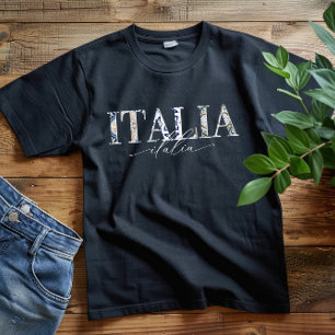 T-shirt Italie   Chemise minimaliste moderne de la fierté 