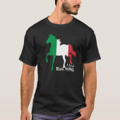 T-shirt Italie, Cheval, Drapeau Italien & I love running (Devant)