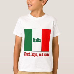 T-shirt Italie - coeur, espoir et pays