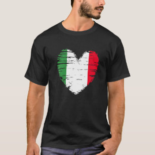 T-shirt Italie Coeur Italien Drapeau Italien Fierté