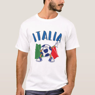 T-shirt Italie Dabbing Soccer Ball Drapeau