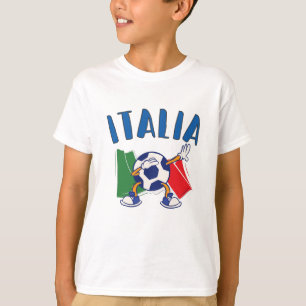 T-shirt Italie Dabbing Soccer Ball Drapeau