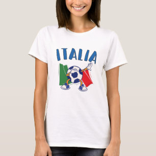 T-shirt Italie Dabbing Soccer Ball Drapeau