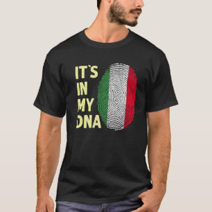 T-shirt Italie Dans Mon Adn Italia Équipe Drapeau Italia