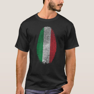 T-shirt Italie Drapeau Empreinte C'est dans mon ADN Cadeau